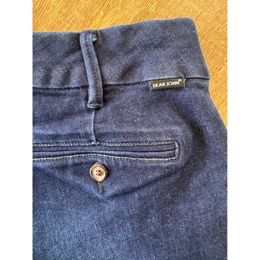 Dear John Classic Dark Wash Denim Cuffed Chino Shorts Size 28 - Picture 6 of 8
